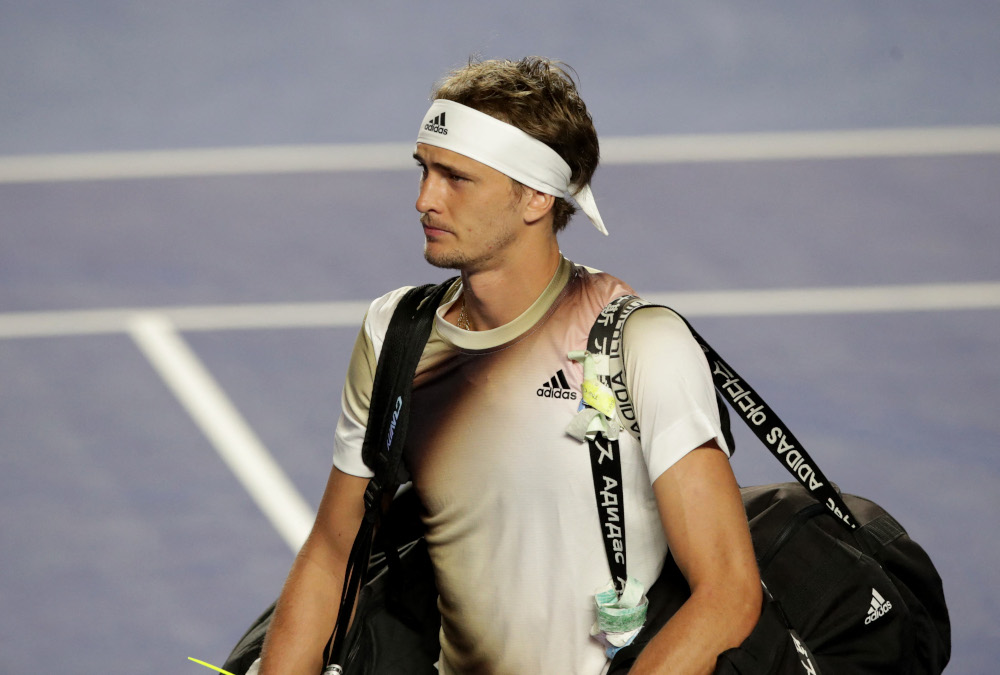 Germanyu00e2u20acu2122s Alexander Zverev arrives on court before his match against Jenson Brooksby of the US at The Fairmont Acapulco Princess, Acapulco, Mexico, February 22, 2022. u00e2u20acu201d Reuters pic 