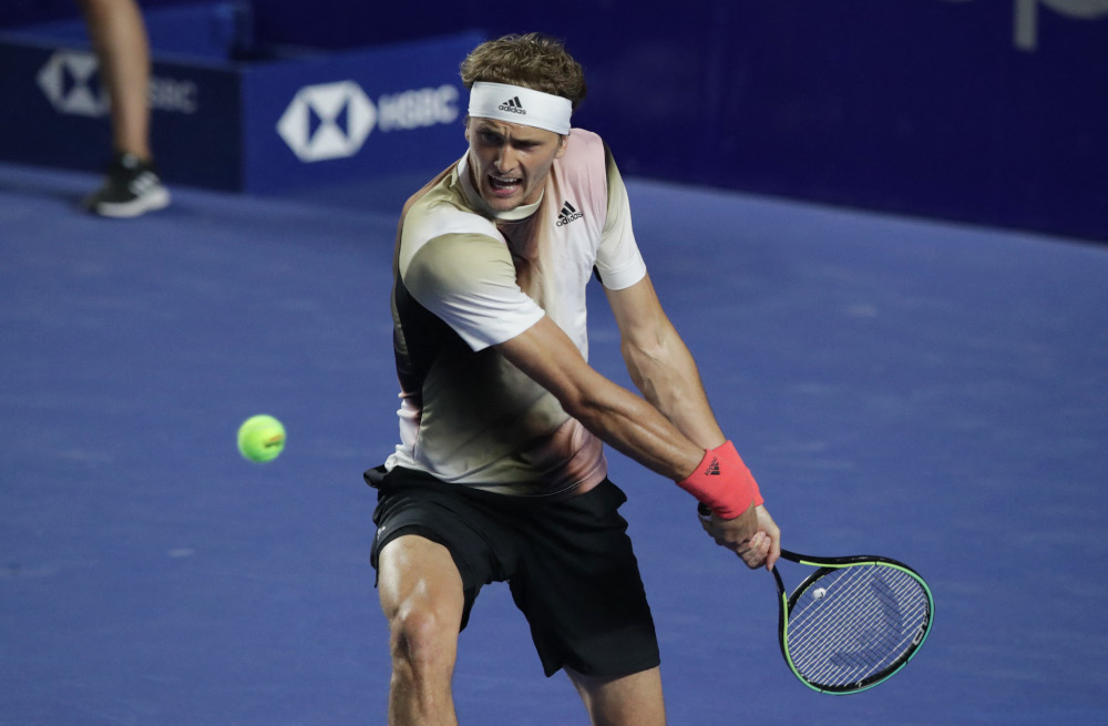 Germanyu00e2u20acu2122s Alexander Zverev in action during his match against Jenson Brooksby of the US, in Acapulco, Mexico, February 22, 2022. u00e2u20acu201d Reuters picn