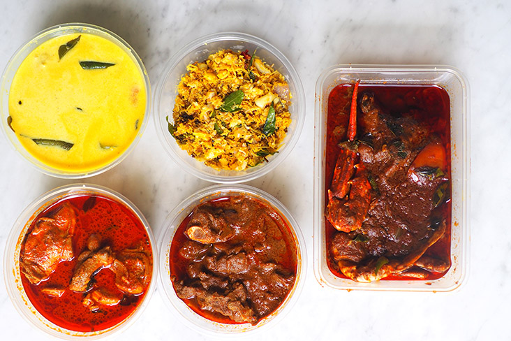 The curries and dishes are all nicely individually packed for the takeaway