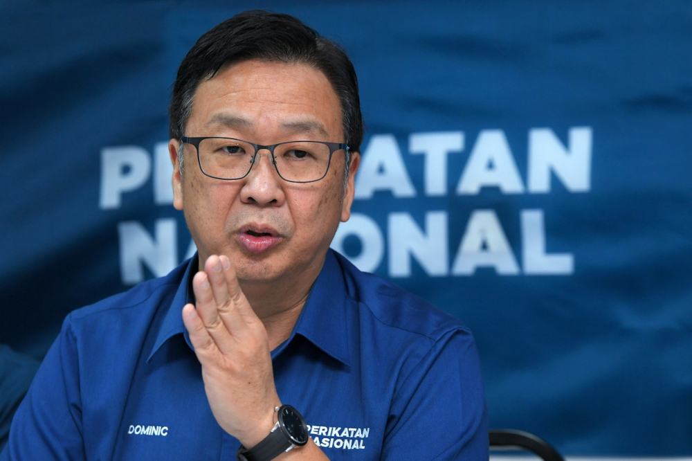 Gerakan president Datuk Dominic Lau Hoe Chai during a press conference after announcing the partyu00e2u20acu2122s candidates for the Johor polls in Johor Baru, February 25, 2022. u00e2u20acu2022 Bernama pic 