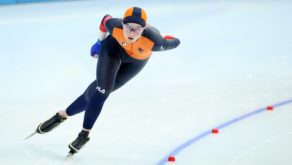 Irene Schouten of the Netherlands in action  during the womenu00e2u20acu2122s speed skating event at the National Speed Skating Oval in Beijing, China, February 5, 2022. u00e2u20acu2022 Reuters picnn