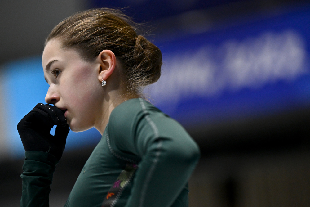 Russiau00e2u20acu2122s Kamila Valieva attends a training session February 11, 2022 prior the Figure Skating Event at the Beijing 2022 Olympic Games. u00e2u20acu201d AFP picnn