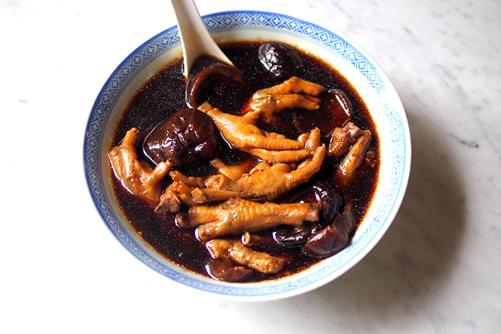 You can also get silky smooth braised chicken feet with shiitake mushrooms.