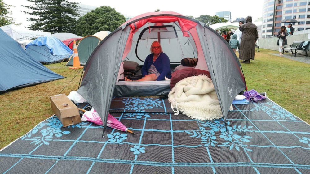New Zealand anti-vaccine mandate protesters have occupied the area in front of parliament in Wellington for the past six days. u00e2u20acu201d AFP pic