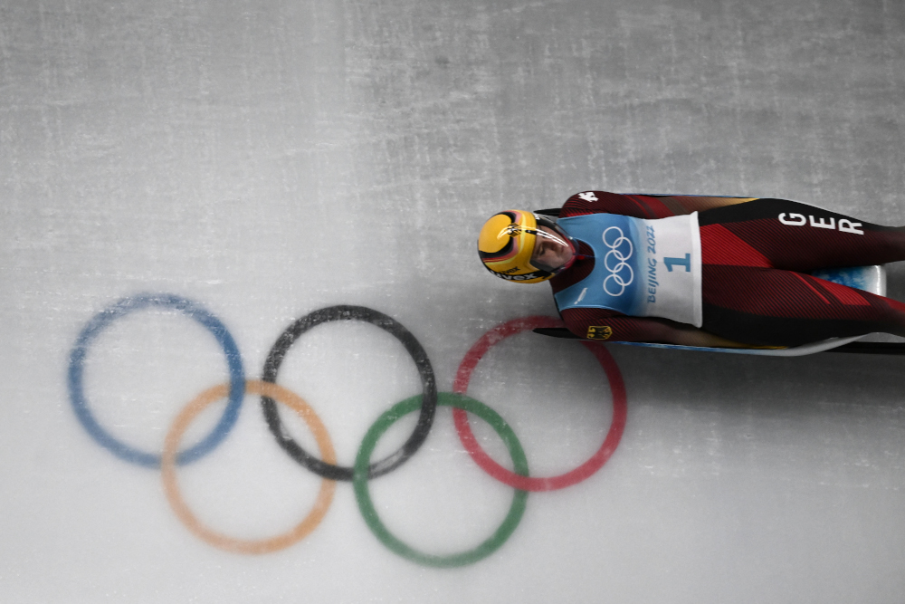 Germanyu00e2u20acu2122s Natalie Geisenberger competes in the womenu00e2u20acu2122s singles luge event at the Yanqing National Sliding Centre during the Beijing 2022 Winter Olympic Games in Yanqing, February 8, 2022. u00e2u20acu2022 AFP picnn