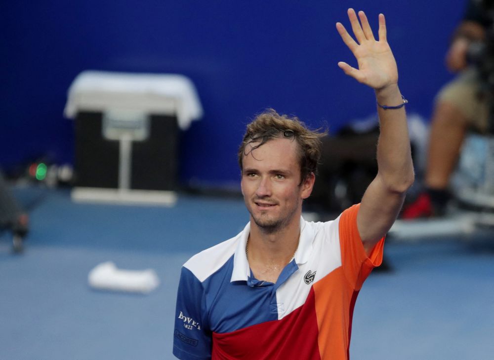 Russia's Daniil Medvedev celebrates winning his quarter final match against Japan's Yoshihito Nishioka in Acapulco February 24, 2022. u00e2u20acu201d Reuters picnn