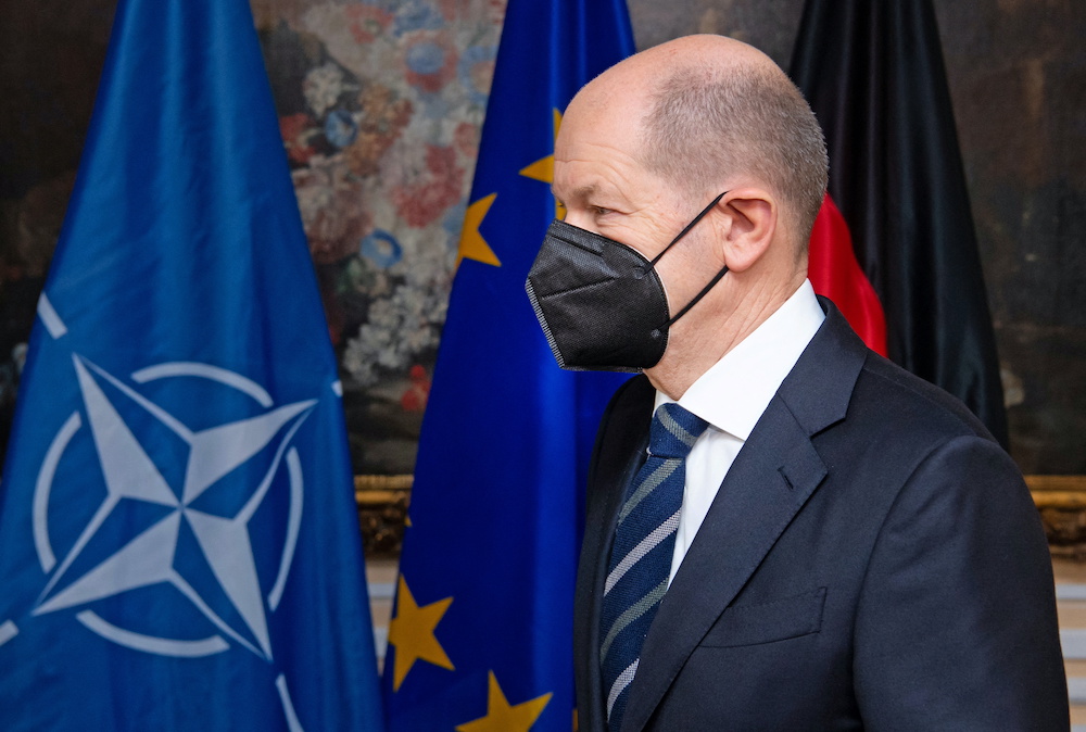 German Chancellor Olaf Scholz before a meeting with NATO Secretary-General Jens Stoltenberg during the annual Munich Security Conference, in Munich, Germany February 19, 2022. u00e2u20acu2022 Reuters picnnn
