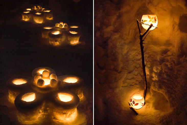 Magical lights in the winter darkness.