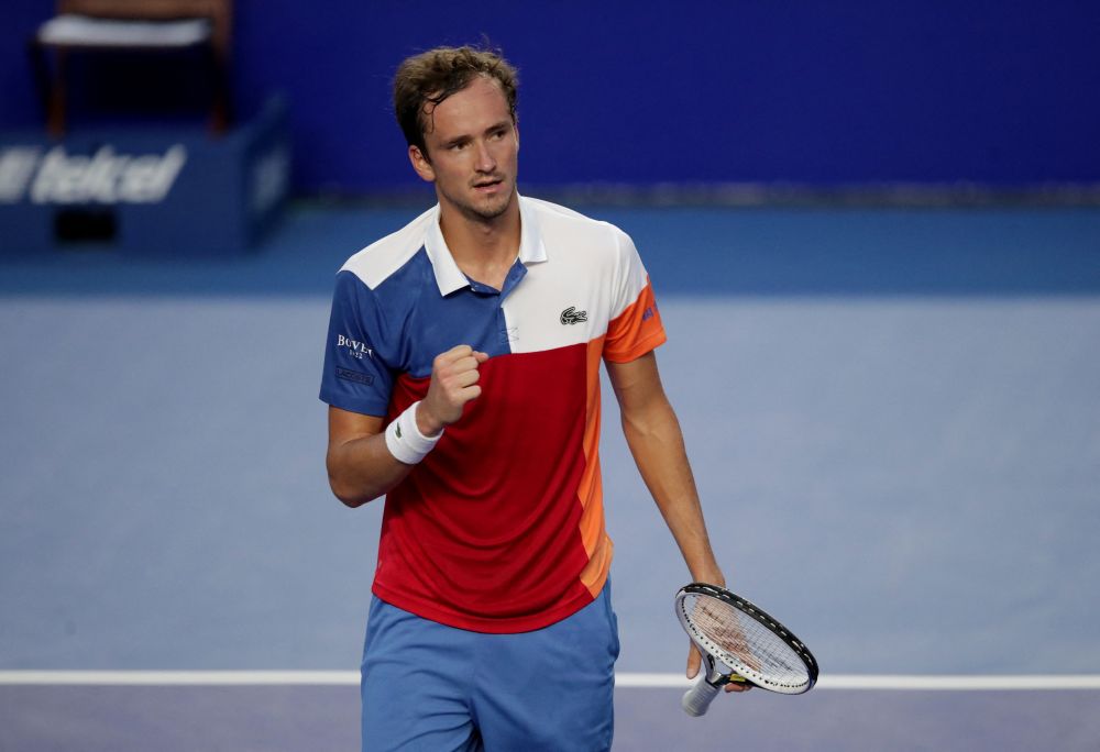 Russia's Daniil Medvedev in action during his match against France's Benoit Paire at the Abierto Mexicano tournament in Acapulco February 22, 2022. u00e2u20acu201d Reuters pic