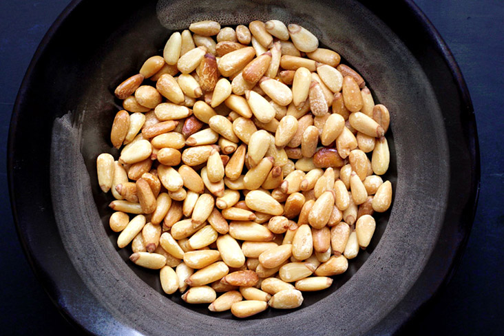 Toasting pine nuts brings out their sweet, nutty notes.