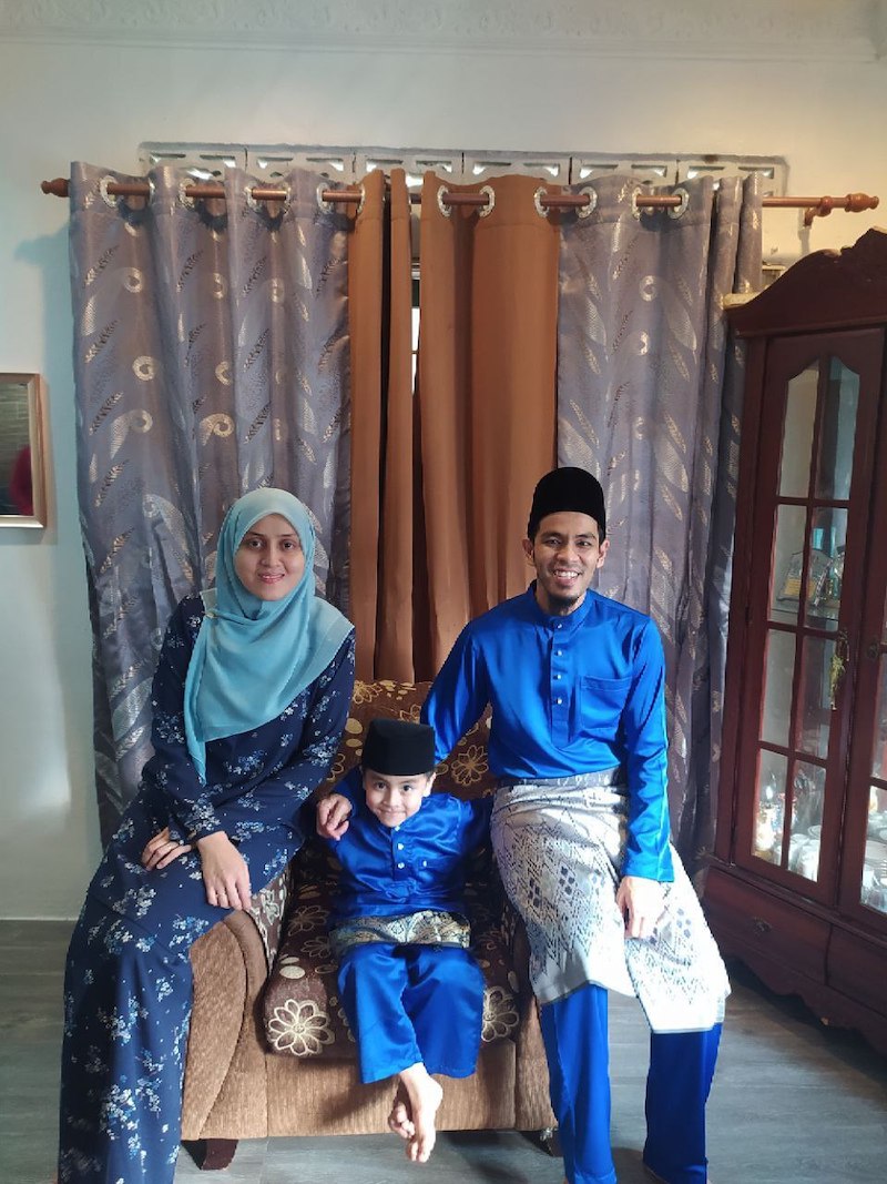 First time parents Nur Armani (Left) and Tarmizi (Right) with their son, Daniyal (Middle) who was diagnosed with Gaucher disease. — Picture courtesy of Tarmizi