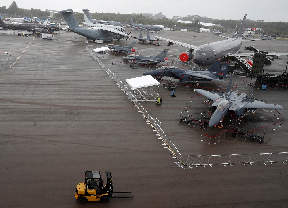 A general view of the static display of aircrafts during a media preview of the Singapore Airshow in Singapore February 9, 2020. u00e2u20acu2022 Reuters file pic