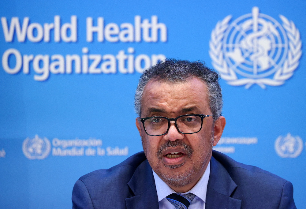 Tedros Adhanom Ghebreyesus, Director-General of the World Health Organization (WHO), speaks during a news conference in Geneva, Switzerland, December 20, 2021. u00e2u20acu2022 Reuters picnn