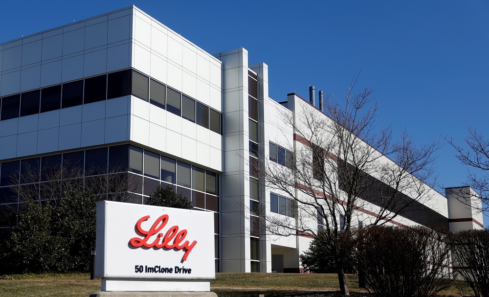 An Eli Lilly and Company pharmaceutical manufacturing plant is pictured at 50 ImClone Drive in Branchburg, New Jersey, March 5, 2021. Picture taken March 5, 2021. u00e2u20acu2022 Reuters file pic