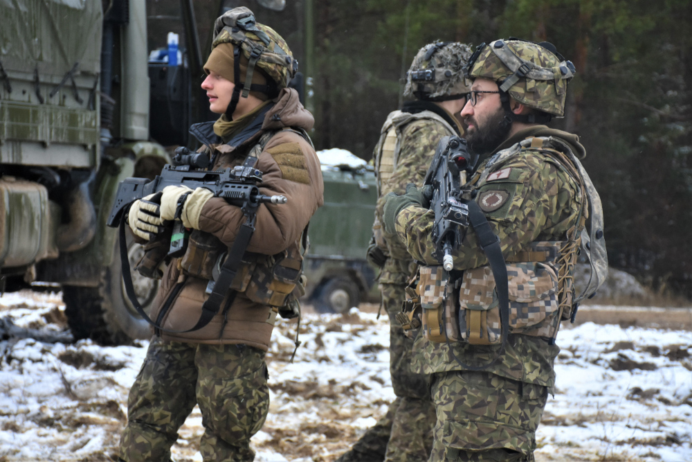Nato supply soldiers prepare to move to the location of their next mission January 31, 2022, at Joint Multinational Readiness Center, Hohenfels Training Area, Germany. u00e2u20acu201d US Department of State handout pic via AFP
