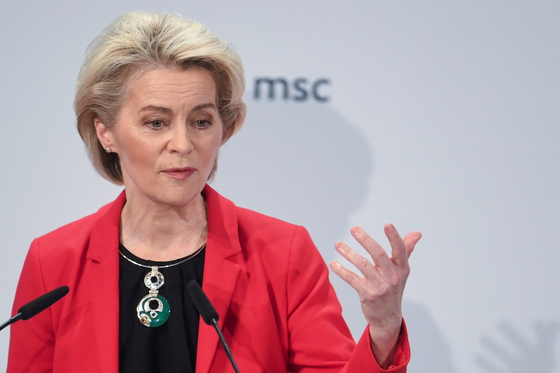 President of the European Commission Ursula von der Leyen speaks during the annual Munich Security Conference, in Munich, Germany February 19, 2022. u00e2u20acu2022 Reuters pic