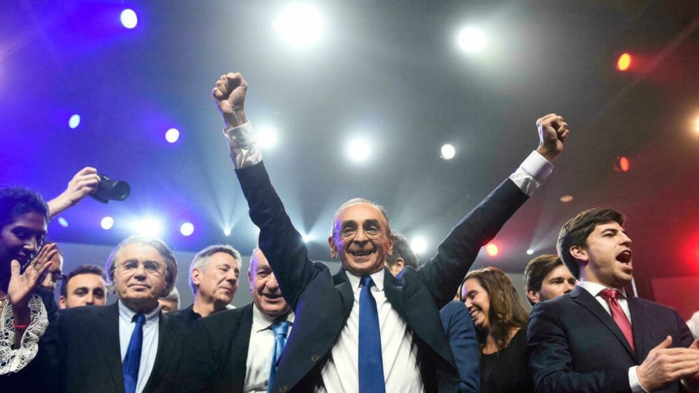 Controversial French far-right candidate Eric Zemmour was out canvassing in Lille, telling supporters he backs work, not welfare. u00e2u20acu201d AFP pic