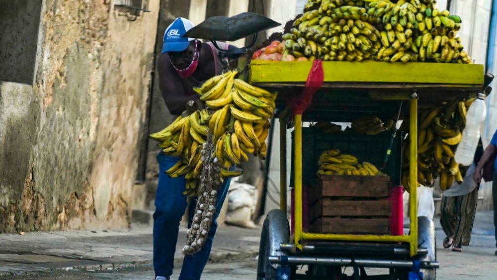 A man with a banana cart in Havana, Cuba on January 26, 2022. u00e2u20acu201d AFP file pic