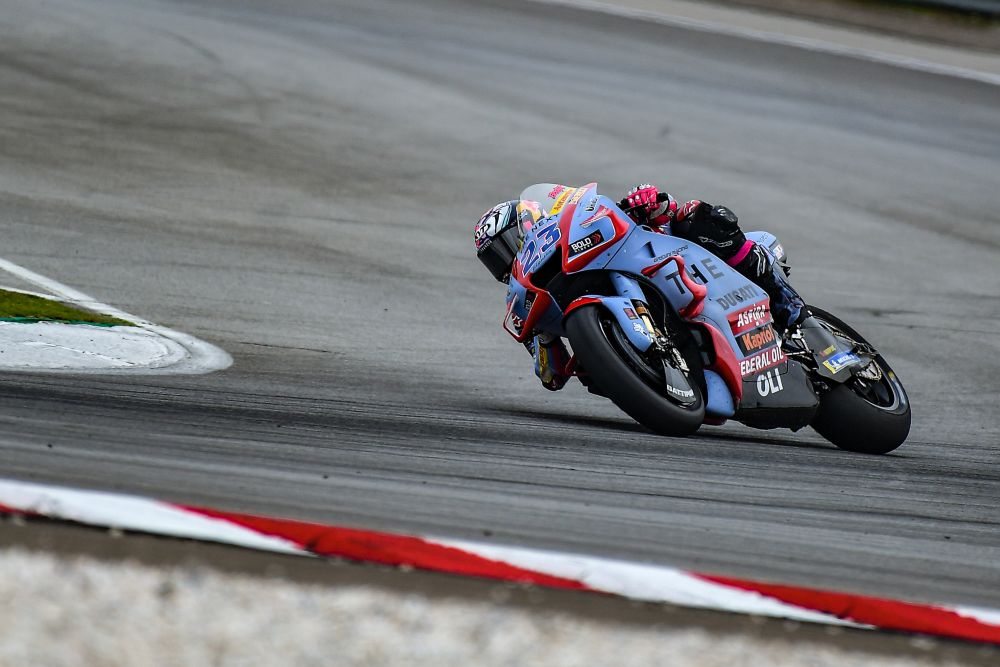Enea Bastianini of Gresini Racing MotoGP in action during the last day of the 2022 MotoGP Sepang Winter Test on February 6, 2022.u00e2u20acu2022 Reuters pic