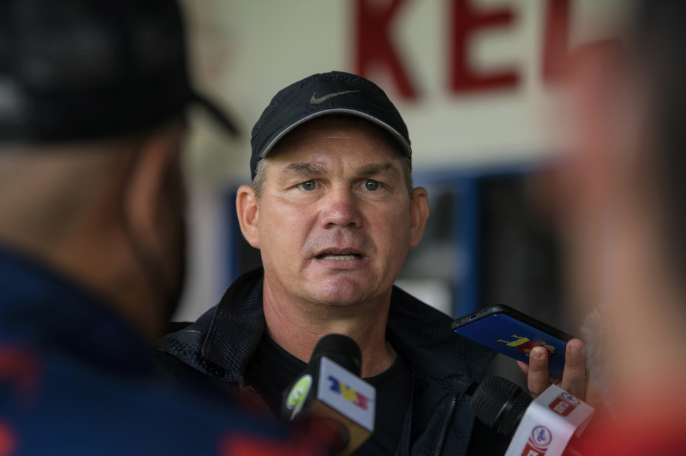 National U-23 head coach Brad Maloney speaks to the media at PKNS Sports Complex in Petaling Jaya, February 2, 2022. u00e2u20acu201d Bernama pic 