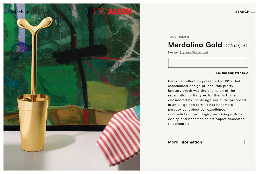 There are only 999 units of the toilet brush by Italian home accessories brand Alessi. ― Screengrab from Alessi