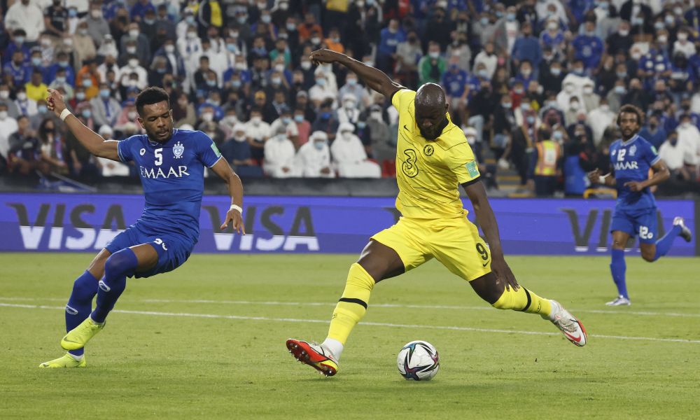 Chelsea's Romelu Lukaku shoots at goal against Al Hilal at the Mohammed Bin Zayed Stadium, Abu Dhabi February 9, 2022. u00e2u20acu201d Reuters pic