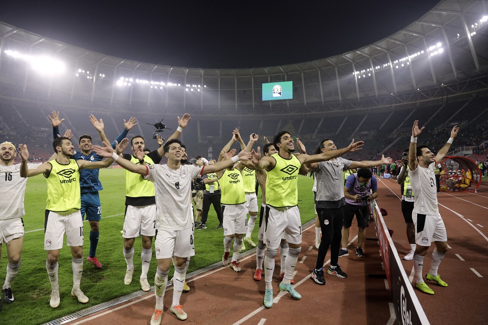 Egypt players celebrate after the match against Cameroon February 4, 2022. u00e2u20acu2022 Reuters pic