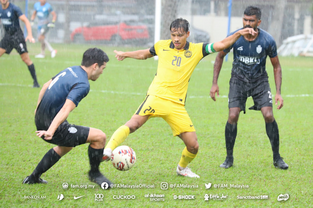 The squad drew 1-1 with 2021 Malaysia Cup 2021 champions KL City FC in a friendly at the PKNS Sports Complex, February 10, 2022. u00e2u20acu2022 Picture from Facebook/FAM 