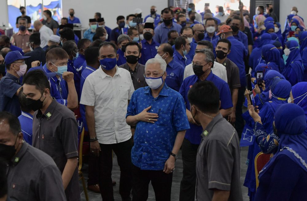 Prime Minister Datuk Seri Ismail Sabri Yaakov attends an event with Barisan Nasional members in Tangkak February 11, 2022. u00e2u20acu201d Bernama picnn