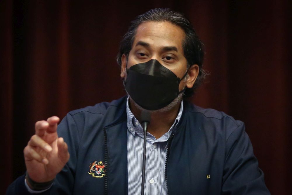 Health Minister Khairy Jamaluddin delivers a speech at the Sungai Buloh Hospital February 25, 2022. u00e2u20acu201d Picture by Yusof Mat Isa