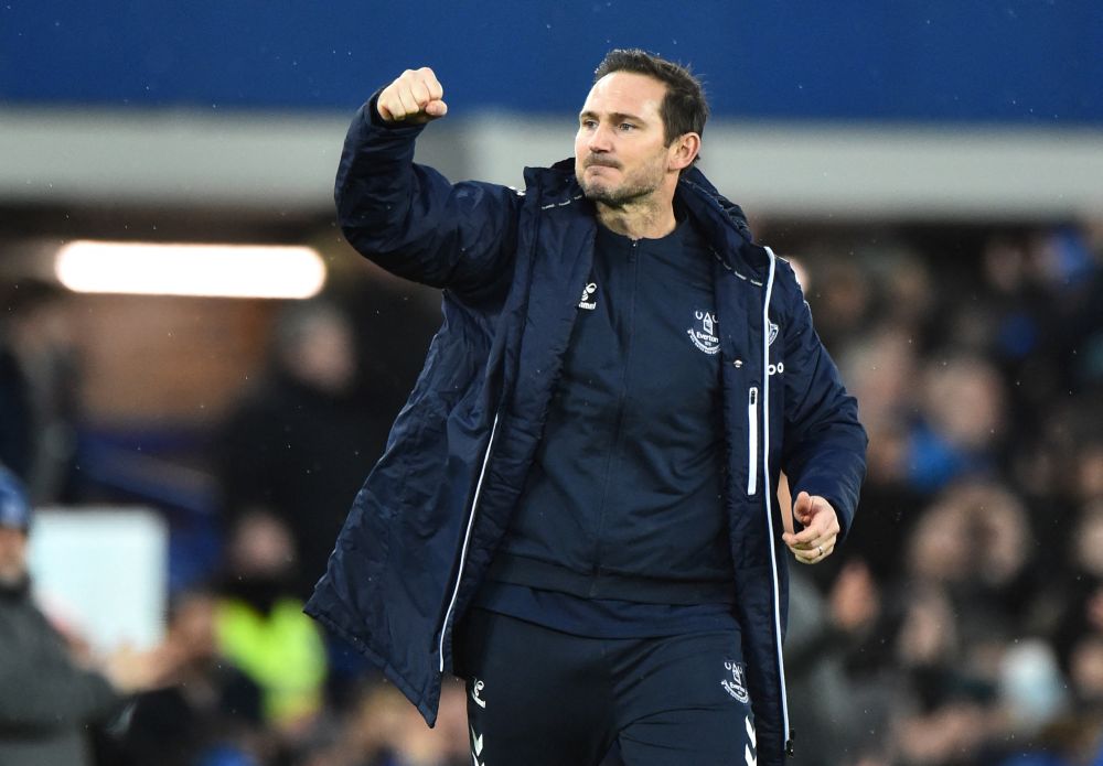 Everton manager Frank Lampard celebrates after the FA Cup match against Brentford at Goodison Park, Liverpool February 6, 2022.u00e2u20acu2022 Reuters pic