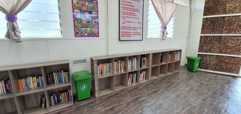 The longhouse library was established to encourage reading habits amongst the villagers. u00e2u20acu2022 Picture courtesy of BESarawak