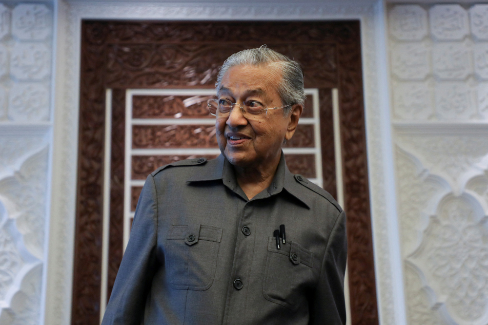 Malaysiau00e2u20acu2122s former prime minister Tun Dr Mahathir Mohamad reacts after an interview with Reuters in Kuala Lumpur, Malaysia, October 16, 2020. u00e2u20acu201d Reuters pic 
