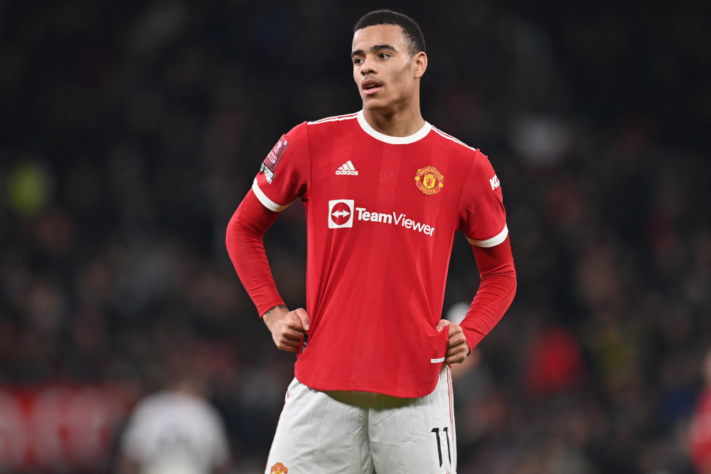 Manchester United striker Mason Greenwood gestures during the English FA Cup third round match between Manchester United and Aston Villa at Old Trafford in Manchester, January 10, 2022. u00e2u20acu201d AFP pic n
