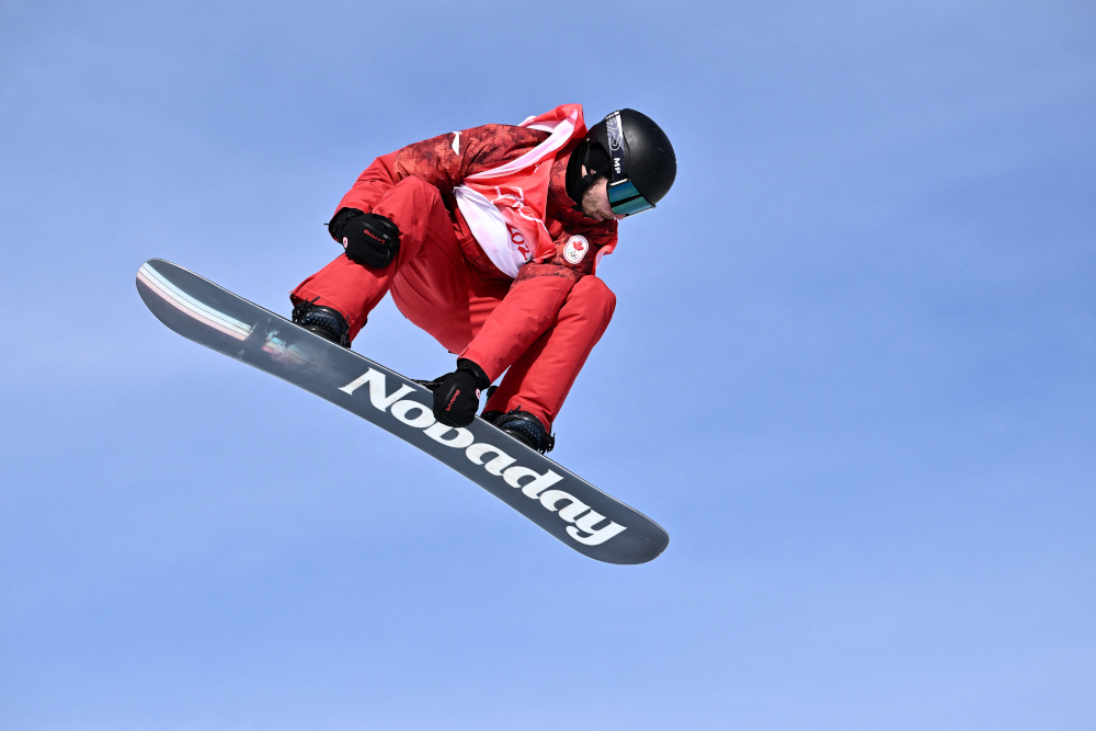 Canadau00e2u20acu2122s Max Parrot competes in the snowboard menu00e2u20acu2122s slopestyle final run during the Beijing 2022 Winter Olympic Games at the Genting Snow Park H & S Stadium in Zhangjiakou, February 7, 2022. u00e2u20acu201d AFP pic 