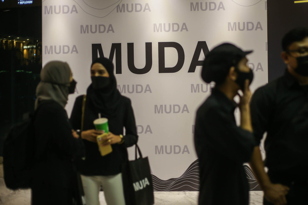 Malaysian United Democratic Alliance (Muda) during the partyu00e2u20acu2122s launch ceremony at the Connexion Conference & Events Centre, Kerinchi, February 11, 2022. u00e2u20acu2022 Picture by Hari Anggara