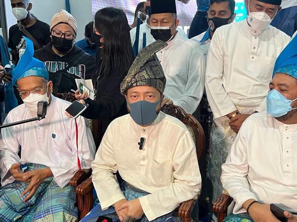 Pejuang president Datuk Seri Mukhriz Mahathir at the launch of the partyu00e2u20acu2122s election machinery in Taman Universiti, Johor Baru, February 10, 2022. u00e2u20acu201d Picture by Ben Tan