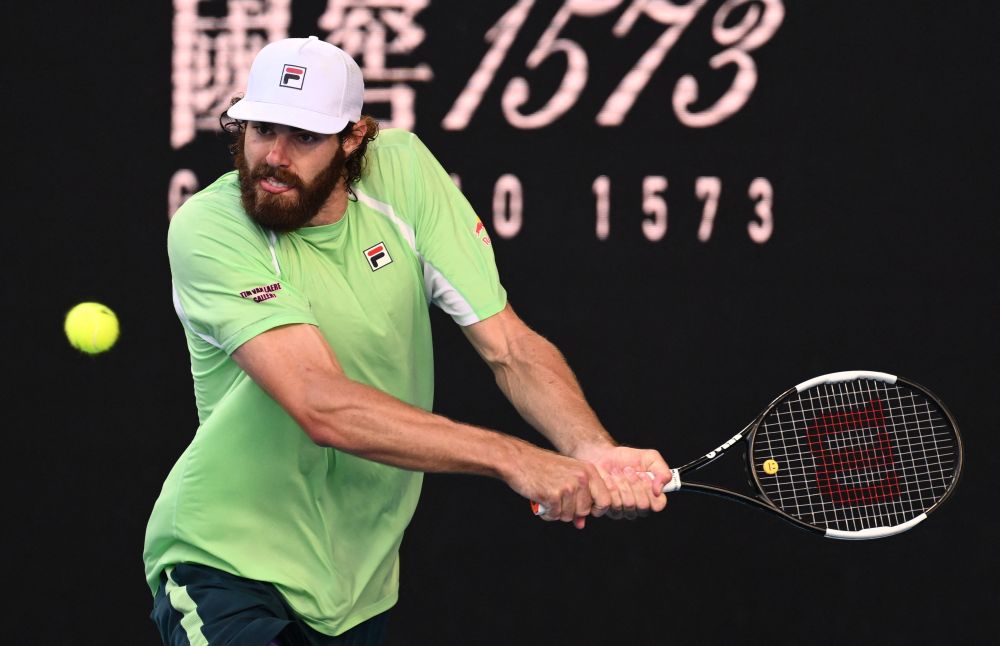 Reilly Opelka of the US in action during his third round match against Canada's Denis Shapovalov at Melbourne Park January 21, 2022. u00e2u20acu201d Reuters pic