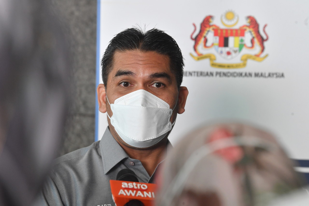 Senior Education Minister Datuk Mohd Radzi Md Jidin speaks to the media after the launch of Yayasan Didik Negara in Putrajaya, February 18, 2022. u00e2u20acu201d Bernama pic 