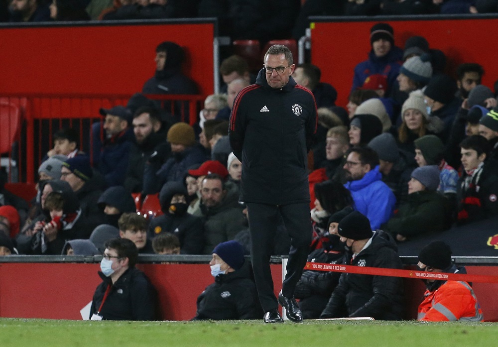 Manchester United interim manager Ralf Rangnick during the match against Middlesbrough February 5, 2022. u00e2u20acu2022 Reuters pic