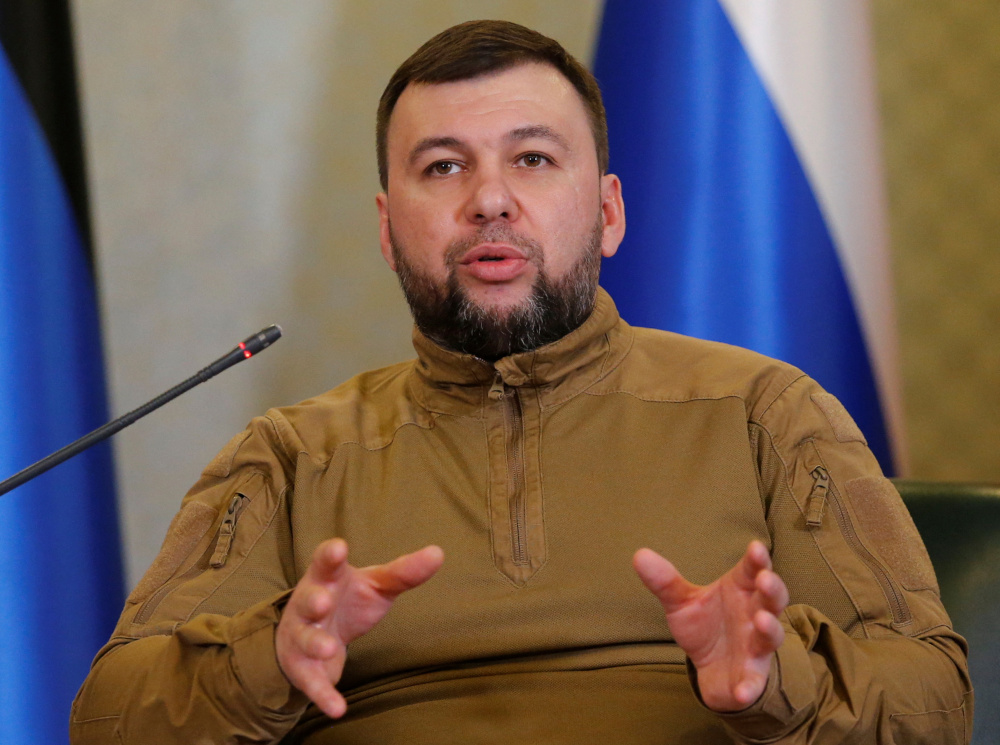 Head of the separatist self-proclaimed Donetsk Peopleu00e2u20acu2122s Republic Denis Pushilin attends a news conference in Donetsk, Ukraine February 23, 2022. u00e2u20acu201d Reuters pic