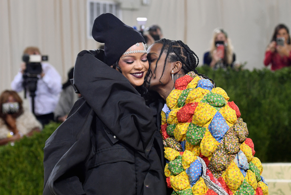 In this file photo taken September 13, 2021, Barbadian singer Rihanna and US rapper A$AP Rocky arrive for the 2021 Met Gala at the Metropolitan Museum of Art in New York. u00e2u20acu201d AFP pic 