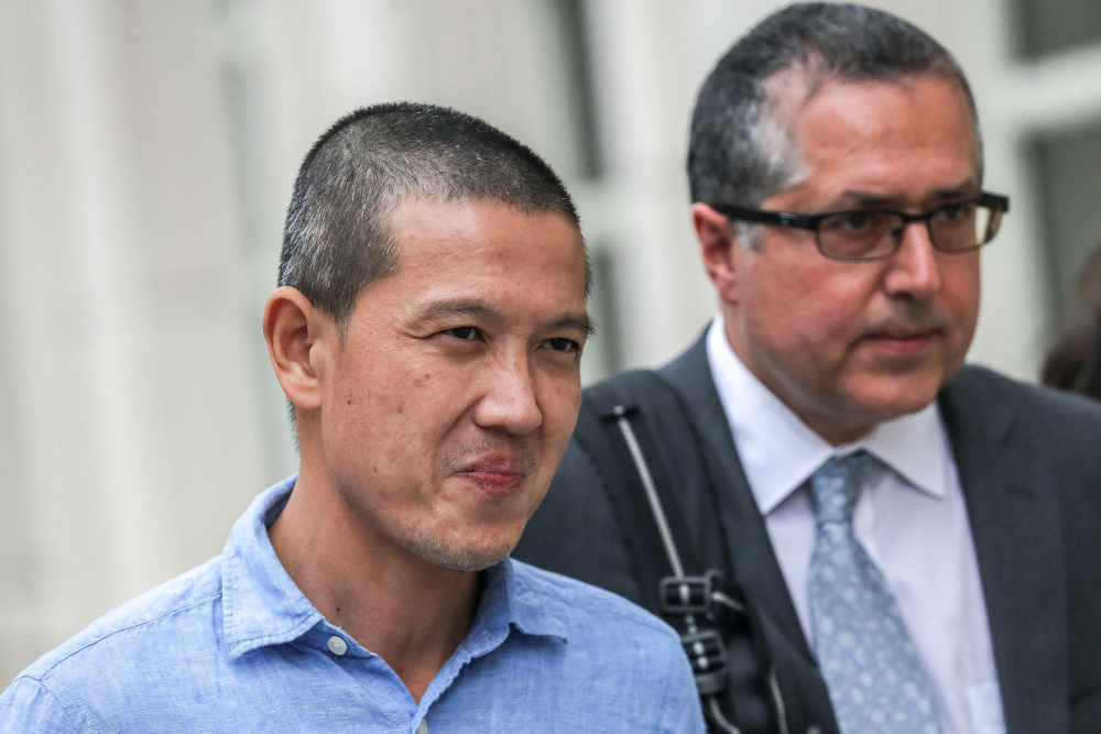 Ex-Goldman Sachs banker Roger Ng leaves the federal court in New York, US, May 6, 2019. u00e2u20acu2022 Reuters pic 