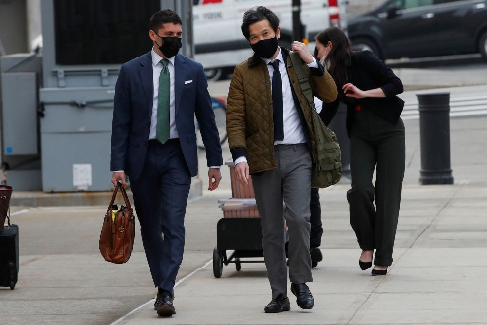 Ex-Goldman Sachs banker Roger Ng arrives for his criminal trial, at the United States Courthouse in Brooklyn, New York February 22, 2022. u00e2u20acu201d Reuters pic
