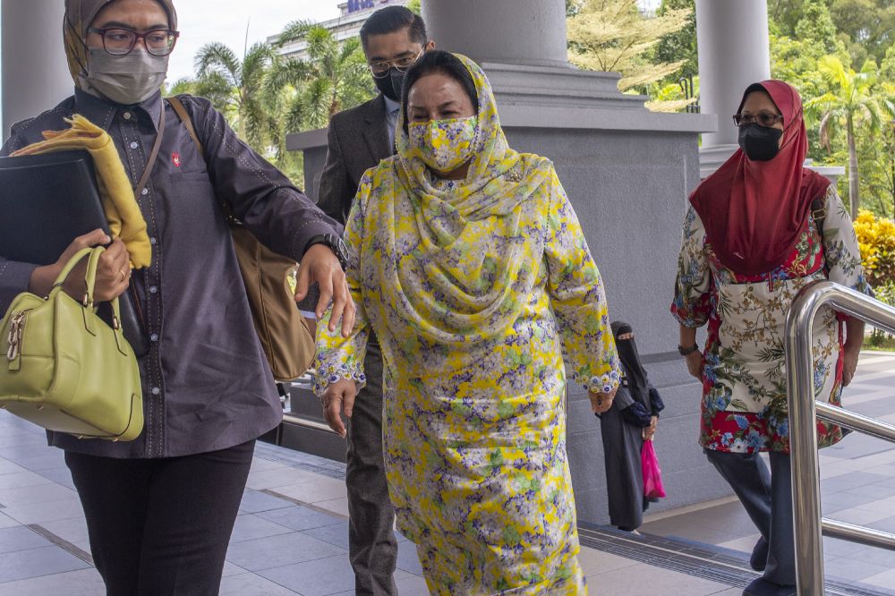 Datin Seri Rosmah Mansor is pictured at the Kuala Lumpur High Court February 17, 2022. u00e2u20acu2022 Picture by Shafwan Zaidon