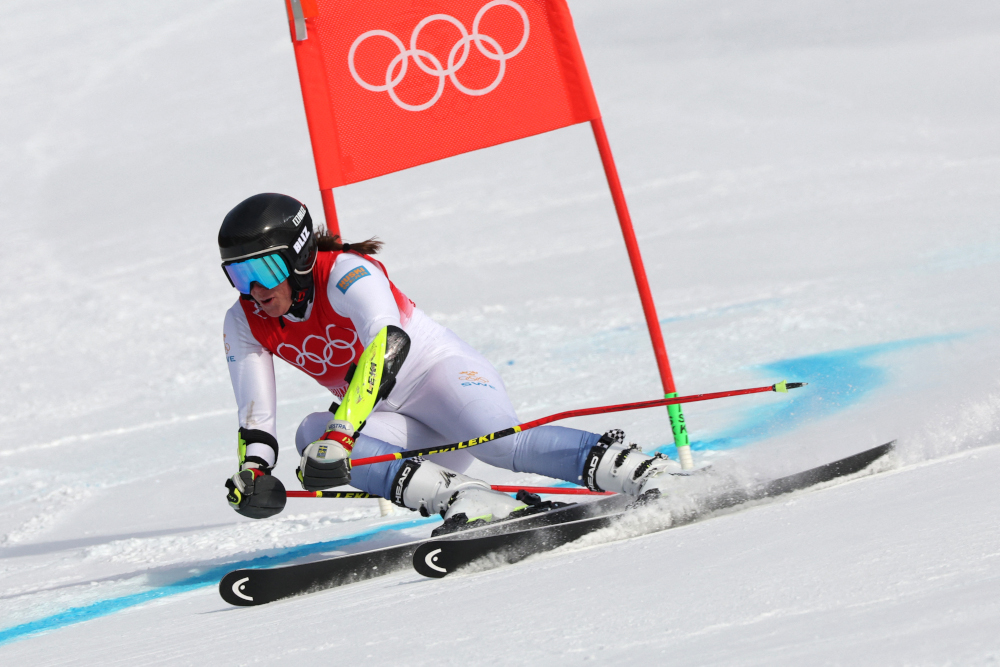 Swedenu00e2u20acu2122s Sara Hector competes in the second run of the womenu00e2u20acu2122s giant slalom during the Beijing 2022 Winter Olympic Games at the Yanqing National Alpine Skiing Centre in Yanqing, February 7, 2022. u00e2u20acu201d AFP pic 