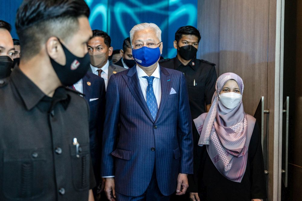 Prime Minister Datuk Seri Ismail Sabri Yaakob attends the launch of the u00e2u20acu02dcSemarak Niaga Keluarga Malaysiau00e2u20acu2122 initiative in Kuala Lumpur February 21, 2022. u00e2u20acu201d Picture by Yusof Mat Isa