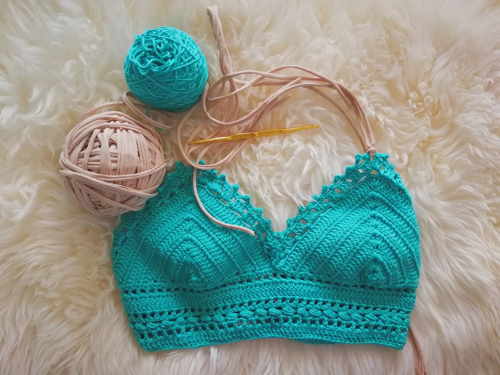 The knitted bra has been a hit since being made popular by Katie Holmes on the streets of New York. u00e2u20acu2022 Shutterstock pic