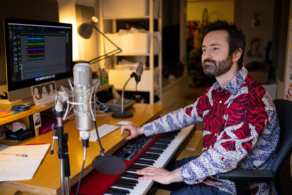 Musician and user of the video-focused social networking service TikTok Tom Rosenthal, composes in his studio at his house, in London, February 9, 2022. u00e2u20acu2022 AFP pic 