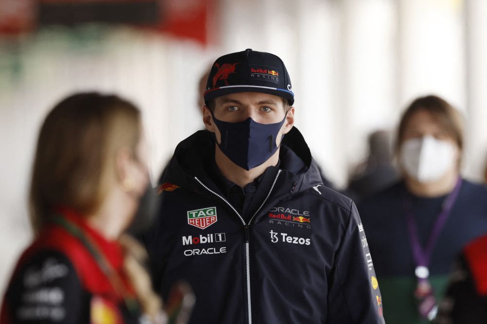Red Bull's Max Verstappen wears a protective face mask during pre-season testing at Circuit de Barcelona-Catalunya, Barcelona February 24, 2022. u00e2u20acu201d Reuters pic